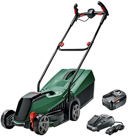 Bosch Akku-Rasenmäher CityMower 18V-32-300 (18 Volt, 1x Akku 4,0 Ah, Schnittbreite: 32 cm, Rasenflächen bis 300 m², im Karton)