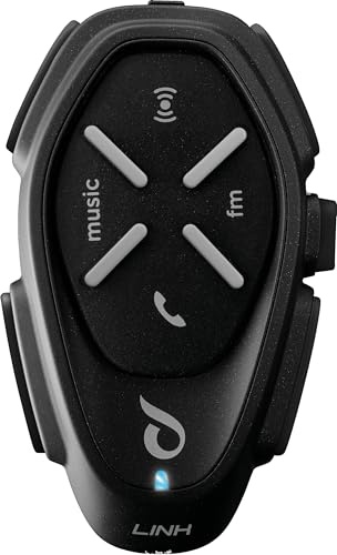 Interphone LINK - Doppelpack - Bluetooth-Kommunikationssystem für Motorräder - Bis zu 2 Reiters, 300Mt Reichweite - 20 Std Sprechzeit, 40 Tage Standby-Zeit - Radio - GPS - MP3 - Waterproof