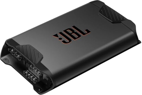 JBL Concert A704 4-Kanal Auto Verstärker 90W RMS×4 an 2Ω, 70W RMS×4 an 4Ω und 180W RMS×2 gebrückt, 1000W Peak, variablen 32–320Hz Filtern, High/Low Level Eingängen und kompakter Bauform für Fahrzeuge
