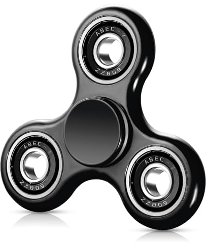 SCIONE Fidget Spinner Sensory Hand Fidget Spielzeug,Angst Stress Relief Party Bag Fillers für Kinder Erwachsene Goodie Bag Stuffers (Schwarz)