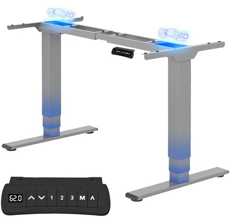 FLEXISPOT Höhenverstellbarer Schreibtisch Tischgestell,Doppelmotor&3-stufig | Elektrisches Tischgestell mit hoher Belastbarkeit bis 160 kg, großem Höhenbereich, Memory-Steuerung, Sitz-Steh-Erinnerung