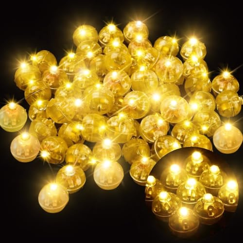YeahBoom 120 Stück LED Ballons, Mini Bunt Ballonlichter, Runde Party Licht, Flash Buntes Licht für Geburtstag, Hochzeit, Halloween, Weihnachten Dekoration