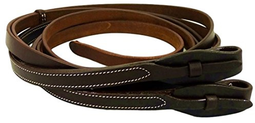 Thor Equine Westernzügel 220 cm Schnellverschluss genäht Leder Dunkelbraun