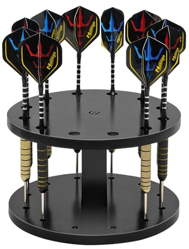 Naissgo Darthalter, Zubehör für Dartscheibe, Dart Ständer für Jede Art von Darts für Steeldart & Softdarts, Präsentation Display Rack für Dart Halterung