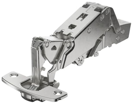 Sensys Weitwinkelscharnier, mit Null-Einsprung, mit integrierter Dämpfung (Sensys 8657i), vernickelt, vorliegend, Öffnungswinkel 165°, TH-Bohrbild 52 x 5,5 mm, zum Anschrauben (-)_Artikel _ 9099540