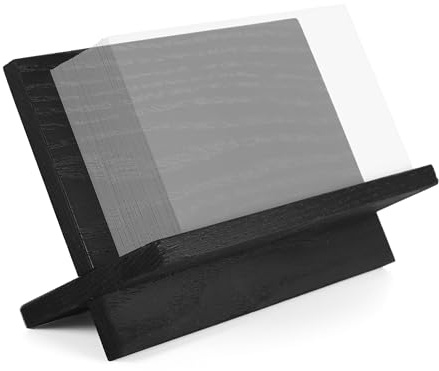 Visitenkartenhalter für den Schreibtisch – schwarze Holz-kleine Kartenhalter, professioneller Schreibtisch Visitenkartenständer, Holz-Namenskartenhalter, Büro, Visitenkartenhalter Aufbewahrung