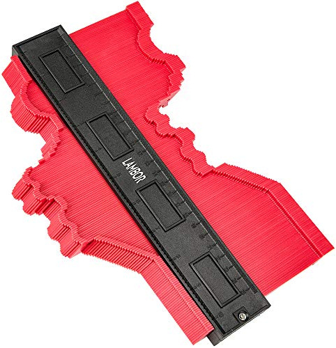 Konturenlehre, 25,4 cm, breiter Kunststoff-Profillehre, Duplikator, präzises Kopieren unregelmäßiger Formen, Holzschablone, Messwerkzeug für perfekte Passform und einfaches Schneiden (25,4 cm breit,