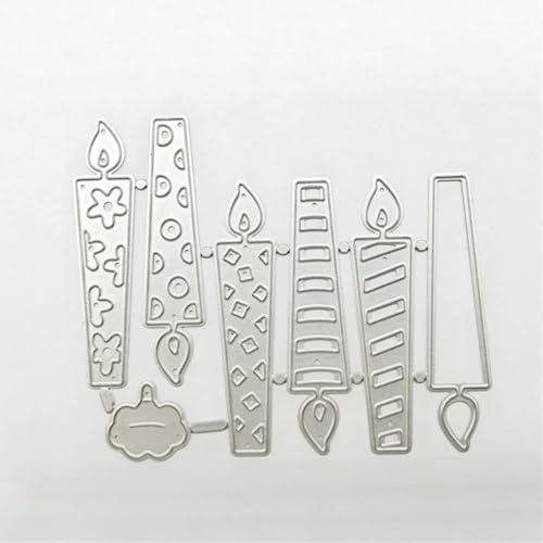 Stanzschablonen für Kartenherstellung, Kerzen aus Metall, Glückwunsch-Stanzformen, Happy Birthday, Prägeschablonen für Bastelarbeiten, Scrapbooking, Dekoration, Hochzeit, Geburtstag, Segenskarte