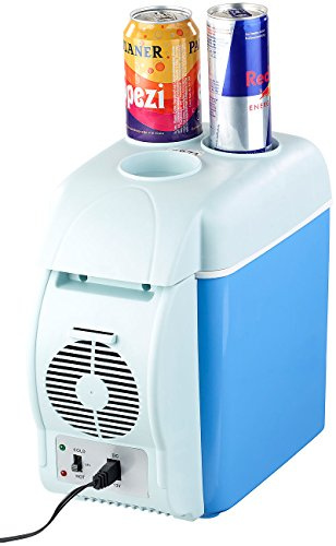 Lescars Kühlbox Auto: Thermoelektrische Kfz-Wärme- & Kühl-Box, Getränkehalter, 7,5 l, 12 V (Kühlbox mit Getränkehalter, Auto Kühlschrank, EIS)