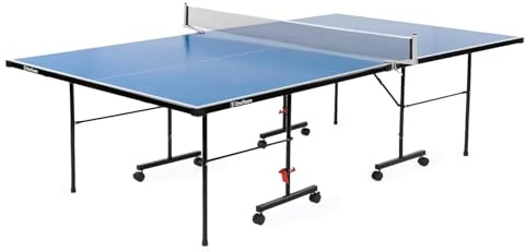 OneTeam Tischtennistisch Outdoor 274×152,5×76 cm – Klappbare Tischtennisplatte aus 4 mm ACP, Wetterfest, Mit Netz, Rollen & Feststellfunktion – Ping Pong Tisch Für Garten & Training