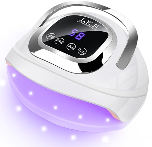 268W UV Lampe für Gelnägel, UV Lampe Nägel mit 4 Timer, 60 LEDS, LCD Display, Smart Sensor,Premium UV Lampe für Alle UV Gel Nagellack, Ideal für Anfänger und Profis