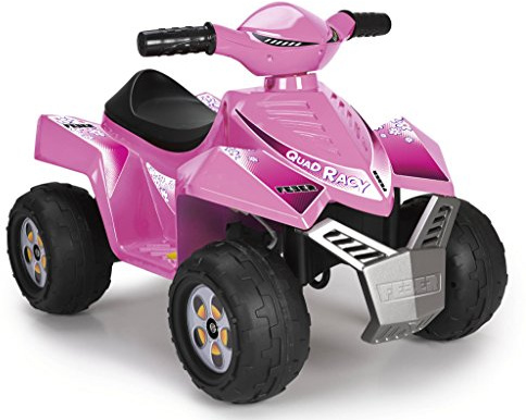 FEBER - Quad Racy 6 V, Rosa, Elektrofahrzeug für Kinder ab 1 Jahr (Famosa 800011422)