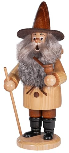 DWU Original Erzgebirgischer Räuchermann® Wichtel Holzsammler Natur #941/N