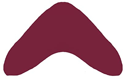 Dukal | Bezug für Bumerangkissen/Lesekissen | aus hochwertigem DOPPEL-Jersey | 100% Baumwolle | Farbe: burgund