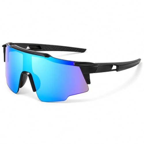 LOJUDI Polarisiert Sonnenbrille Kinder Fahrradbrille - Sportbrille UV400 Schutz Jugendliche Verspiegelt Sonnenbrillen für Jungen Mädchen