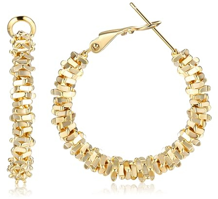 Dochais Creolen Gold Ohrringe Damen Hypoallergene Silber 925 Ohrringe 14K Vergoldete Großes Leichtgewicht Huggie Hoop Frauen Ohrringe Leicht Kreolen Schmuck Geschenk Mädchen 30MM