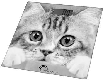 LITTLE BALANCE 8335, Elektronische Personenwaage, Design The Cat, 180 kg / 100 g