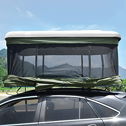 Dachzelte für Camping, wasserdichtes Schiebedachzelt Dachzelt LKW SUV Camping-Dachzelt mit Leiter atmungsaktiv großer Raum Outdoor-Reisen Angelanhänger Zelt für 2–3 Personen(Style5)