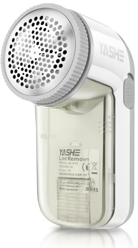Yashe Fusselrasierer Elektrisch, Fusselentferner für Kleidung, Batteriebetrieben, 2 Geschwindigkeiten, höhenverstellbar, geeignet für Wolle, Pullover, Mantel (Grau)