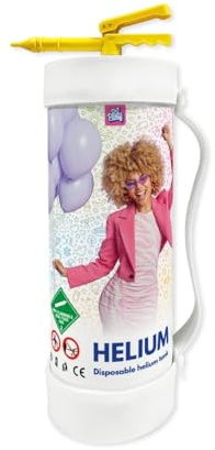 PD-Party - Helium Gasflasche für etwa 50 Folienballons mit Ø23cm - Gasfüllung für Luftballons - Ballongas mit Abfüllventil für Heliumballons - Party Deko für Hochzeit und Geburtstag