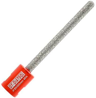 DT-DIATOOL Diamant Mörser Hackbohrer für Ziegelverbindungen Stein Mauerwerk Granit Durchmesser 8x100mm, M14 Gewindefräser-Bit
