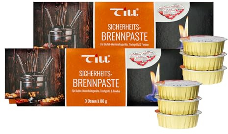 TILL Sicherheits-Brennpaste 2X 3er-Set à 80 g (6 Stück)
