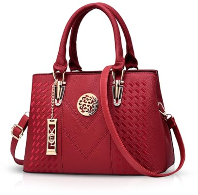 NICOLE & DORIS Elegant Taschen Damen Handtaschen Umhängetasche Crossbody Bag Frauen Schultertaschen Henkeltaschen PU Leder Tasche