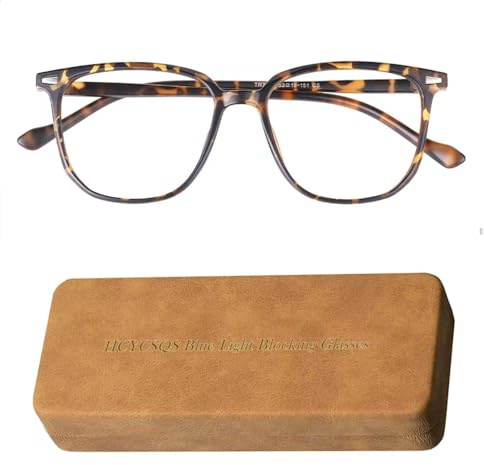 HCYCSQS blaulichtfilter brille Blaulichtbrille ohne Sehstärke Damen Herren Superleichte Anti-Müdigkeit Computerbrille Gaming Schutzbrille Blue Light Blocking Glasses