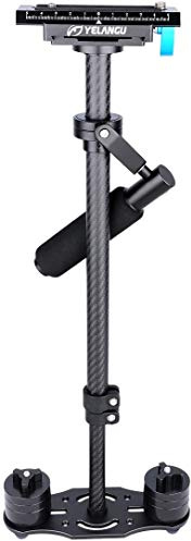 YELANGU S60T Kohlefaser-Handkamera-Stabilisator Steadicam Steadycam mit 1/4 und 3/8 Zoll Schraub-Schnellwechselplatte für Nikon Sony Canon 5D2 MK2 DSLR bis 3kg