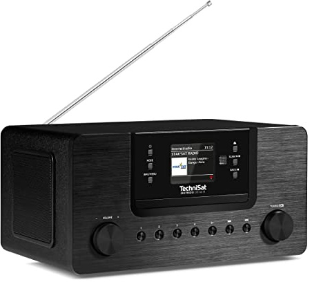TechniSat DIGITRADIO 570 CD IR – Stereo DAB+ Internetradio, Schwarz | CD-Player WLAN, Bluetooth-Audiostreaming, Spotify, USB, Wecker, Wifi Streaming, AUXin, Equalizer, Fernbedienung, 2 x 5 Watt