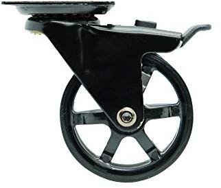 Headbourne 8276E Designerrolle, 7,6 cm, Polyurethan, Schwarz, 4 Stück