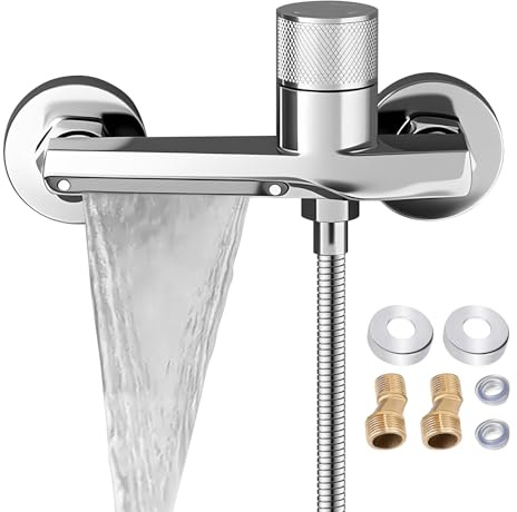 Badewannenarmatur Wasserfall, Wasserfall Badewannenarmatur Duscharmatur Thermostat,Thermostat Dusche Mischbatterie, Auslässen Duscharmatur Aufputz Mischbatterie für Badezimmer