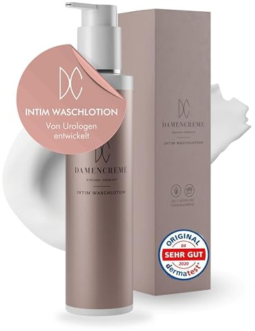 DAMENCREME Intim Waschlotion für Frauen 200 ml I Waschgel für Körper & Intimbereich I Sanfte Pflege & Reinigung I Duschgel Damen I Vom Gynäkologen empfohlen I vegan & dermatologisch getestet