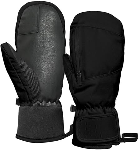 Handschuhe Herren Winter Wasserdicht,Winterhandschuhe Damen, Skihandschuhe Damen Warm Fäustlinge,Handschuhe Herren Touchscreen,Snowboard Handschuh Herren,Ski Handschuhe Herren Wasserdicht(M,Schwarz)