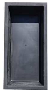 Wacredo GFK Rechteckbecken Schwarz 140 x 70 x 35cm Kneippbecken Teichbecken Wasserspielbecken architektonisches Wasserbecken für Wasserspiel Glasfaser