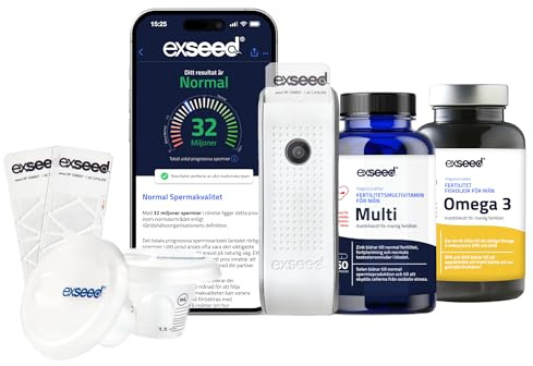 ExSeed Health - Fruchtbarkeits-Test-Set für Männer - 2 Testkits & Fruchtbarkeits-Präparate - Multivitamine & Omega 3 - Komplettes Test-Set - Testen & Verbessern Sie die Gesundheit Ihrer Spermien