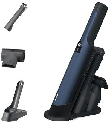 Shark WandVac 2.0 kabelloser Mini-Handstaubsauger, klein und leicht, leistungsstarker Akku-Handstaubsauger mit Staubpinsel/Fugendüse und Multi-Oberflächen-Aufsatz, Ladestation, Blau WV270EU