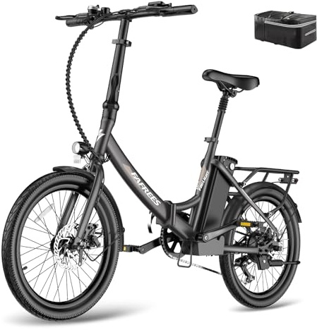 Fafrees F20 Lite, Klapprad e-Bike 20 Zoll, Elektrofahrrad 36V 16.75Ah, City EBike Herren Damen 250W 25km/h, e-Bike klapprad Reichweite bis zu 65-130 km E-Fahrrad, Schwarz