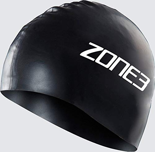 ZONE3 Silikon Badekappe, Schwarz, Einheitsgröße