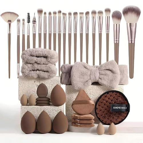 40 Stück Makeup Pinselset, Professionelles Schminkpinsel Set Für Präzise Anwendung, Inklusive Foundation Pinsel, Contour Pinsel Und Augen Makeup Pinsel, Ideal Für Reisen Und Täglichen Gebrauch