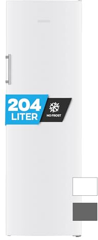 Heinrich´s Gefrierschrank 204L Temperatur: -14°C~-22°C, Volumen, Freezer, No-Frost Schutz, 4x Gefrierschubladen, 2x Schubfächer, LED-Display, wechselbarer Türanschlag, Alarmfunktion (weiß)