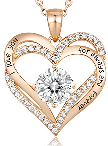 CDE Kette Damen Herz Geburtsstein 925 Sterling Silber Schmuck Geschenk | Halskette für Frauen Schmuck Freundin Weihnachten Valentinstag Geburtstag Muttertags Geschenk Hochzeit Jubiläum
