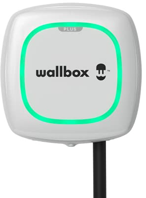 Wallbox Pulsar Plus Ladegerät für Elektrofahrzeuge. Mit Einstellbarer Leistung von bis zu 22 kW. Ladekabel Typ 2. WLAN- und Bluetooth-Verbindung sowie OCPP-kompatibel. (Type 2-22 KW | 5m, White)