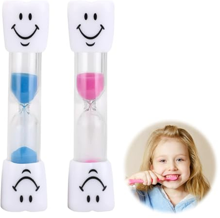 2-Stück Sanduhren Set für Kinder,Sanduhr für Zähneputzen Kinder,Sanduhr zum Zähne Putzen 3 Min Kleinkinder,Hourglass Set,Sanduhr Zähneputzen Timer,Lustig Sanduhren Kleinkinder,Mehrfarbiges Sanduhrset