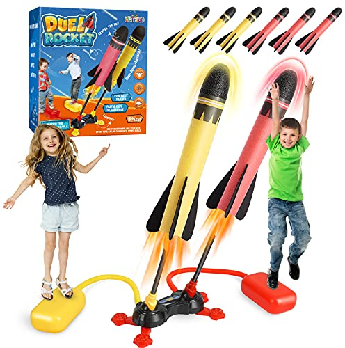 Anginne Rakete Luftdruck, Outdoor Spielzeug für Kinder - Geschenke für Jungen Mädchen