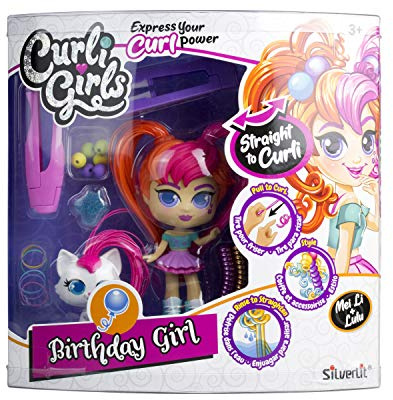 CURLI GIRLS 82098 ROSLI & KODA by Silverlit, Frisierpuppen, Puppen mit magischen Haaren, inklusive Accessoires, Puppe 15 cm, Haustier 6 cm, bunt, ab 3 Jahren