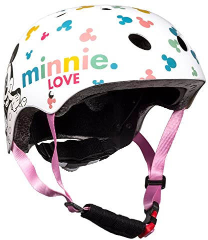 Mädchen Minnie Mouse Skaterhelm, weiß, M