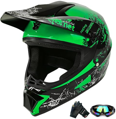 Jugend-Offroad-Motocrosshelme,Fahrradhelme für Jungen und Mädchen,Personalisierter Motorradhelme,CE Standards