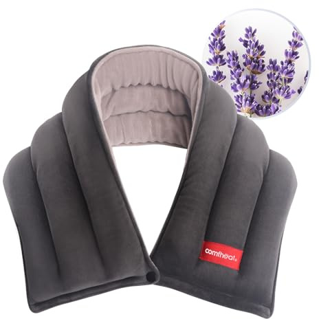 Comfheat Mikrowelle Heizkissen für Nacken Schmerzlinderung | Wärme-& Kältetherapie, Naturfaser-Füllung, Druckknopf-Sicherung, gleichmäßige Wärmeverteilung, waschbar, Wärmekissen Nacken