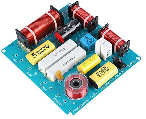 Risegun Frequenzteiler, 3 Weg Audio Lautsprecher Crossover Filter Audio Frequenz Teiler 300W für DIY KTV Bühnenlautsprecher